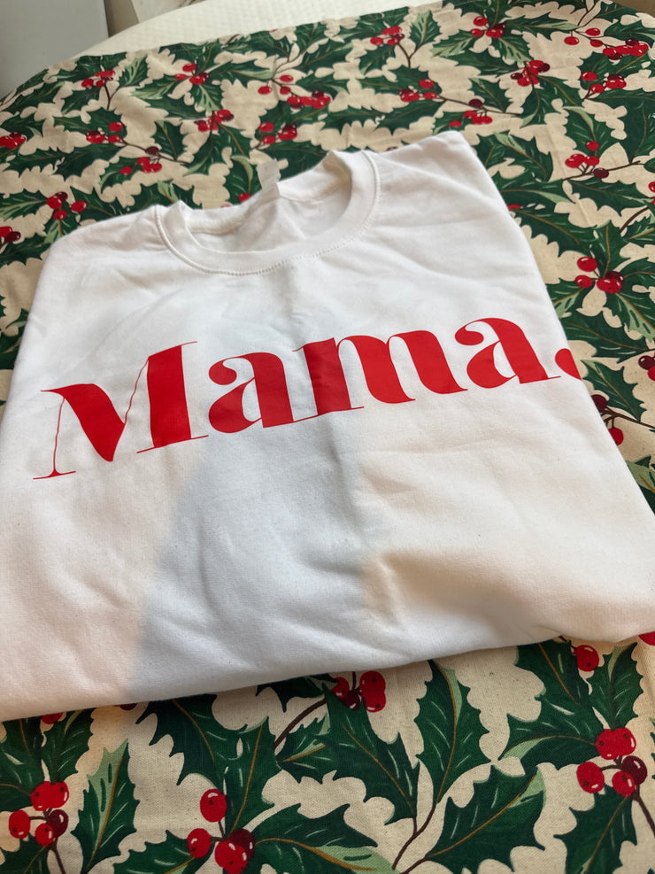 Large (14/16) white mama sweater