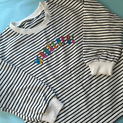 3/4 years wonderful sweater embroidered