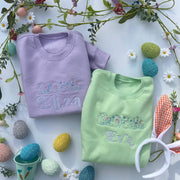 Wildflower Bunny Embrodiered kids sweater