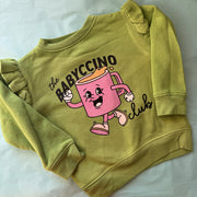 3/4 years babyccino green frill sweater