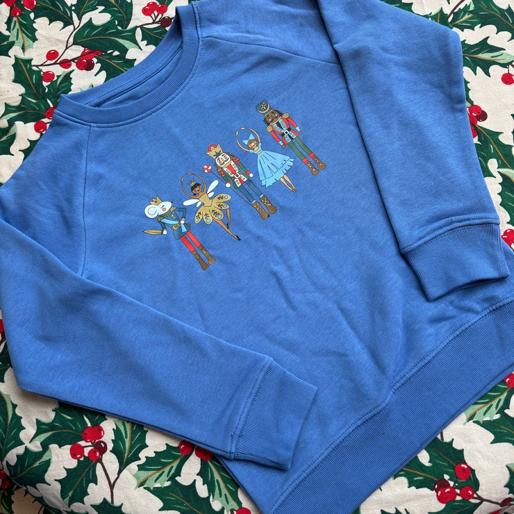 7/8 years blue nutcracker sweater