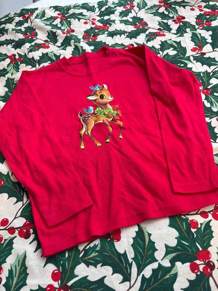 3/4 years vintage deer long sleeved tshirt