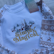 Embroidered  Simply Magical Kids Pyjamas