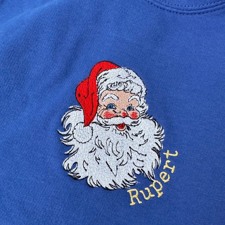 Vintage santa personalised embroidered Sweater