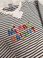 Merry and bright Striped Slouch kids Sweater