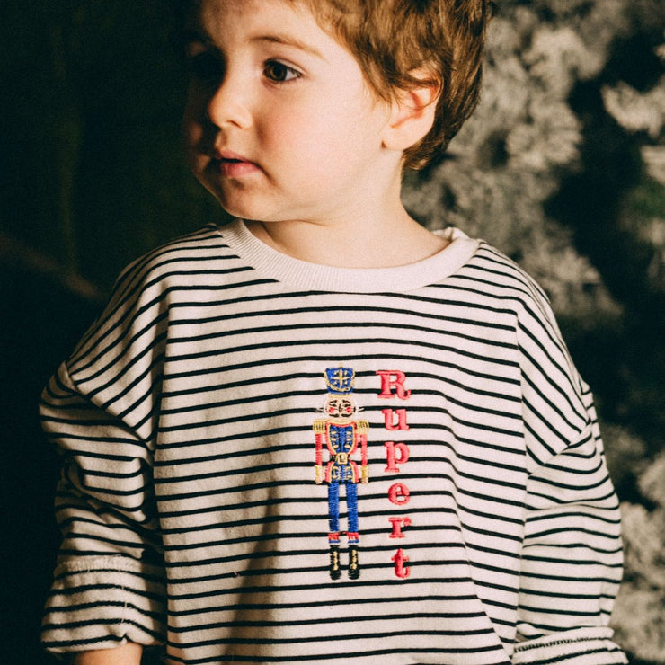 Nutcracker personalised Striped Slouch kids Sweater