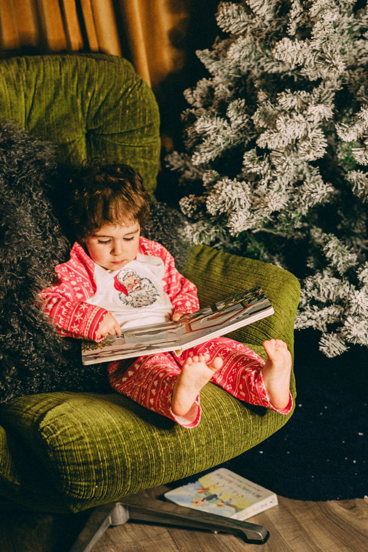 Embroidered vintage santa (personalised) Kids Pyjamas