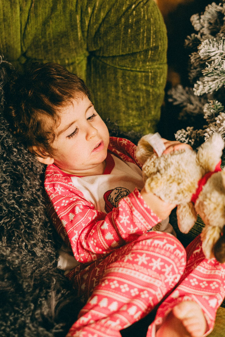 Embroidered vintage santa (personalised) Kids Pyjamas