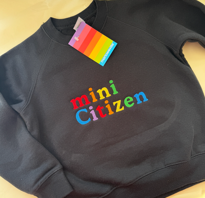 Clearance Embroidered rainbow name (personalised) sweater