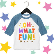 Oh What Fun! Christmas Kids Sweater/Raglan