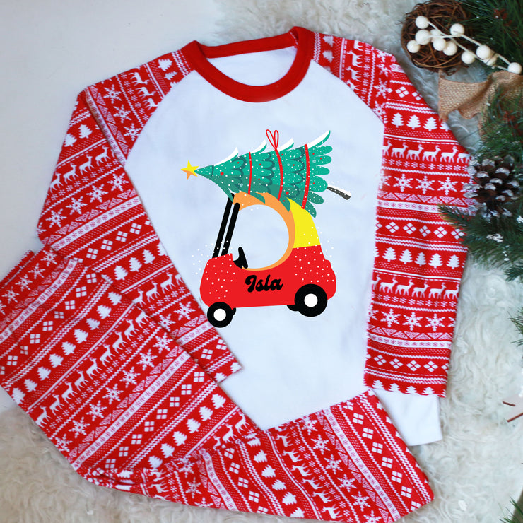 Driving home for Christmas (personalised) Kids Pyjamas