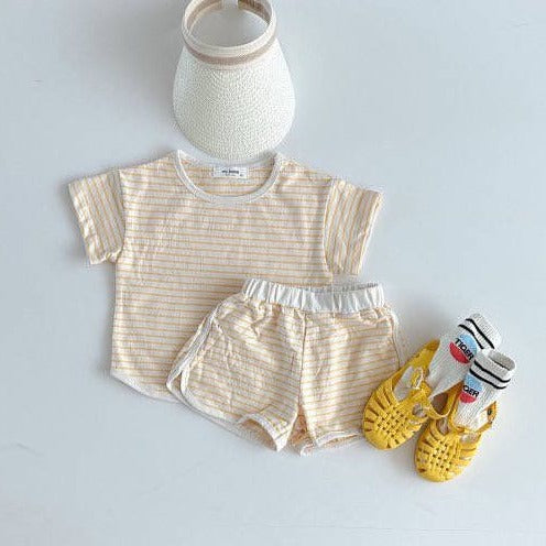 Retro script (Personalised) Striped Summer Set