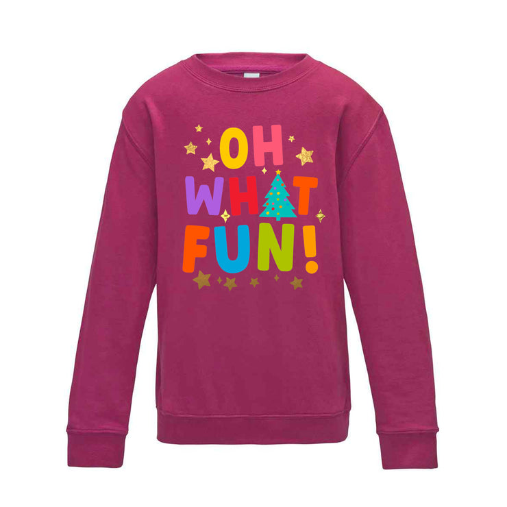 Oh What Fun! Christmas Kids Sweater/Raglan