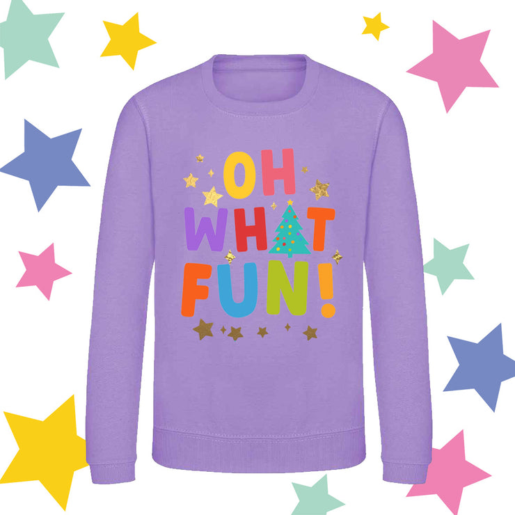 Oh What Fun! Christmas Kids Sweater/Raglan