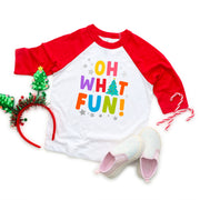 Oh What Fun! Christmas Kids Sweater/Raglan