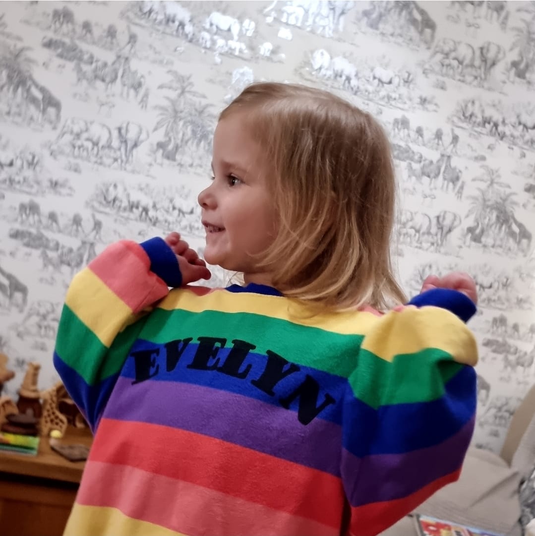 Baby rainbow jumper best sale