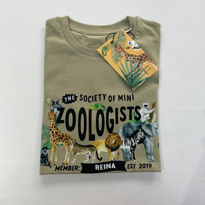 Mini Dreams zoologist kids (personalised) organic t-shirt