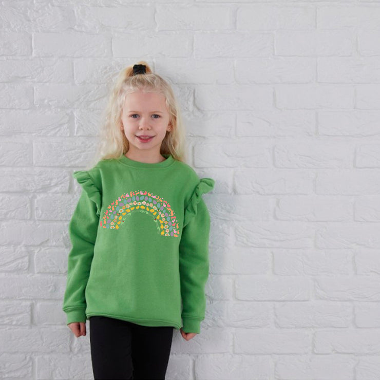 Easter Rainbow Frill Kids Sweatshirt