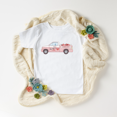 Tenner Tuesday Love truck kids white t-shirt