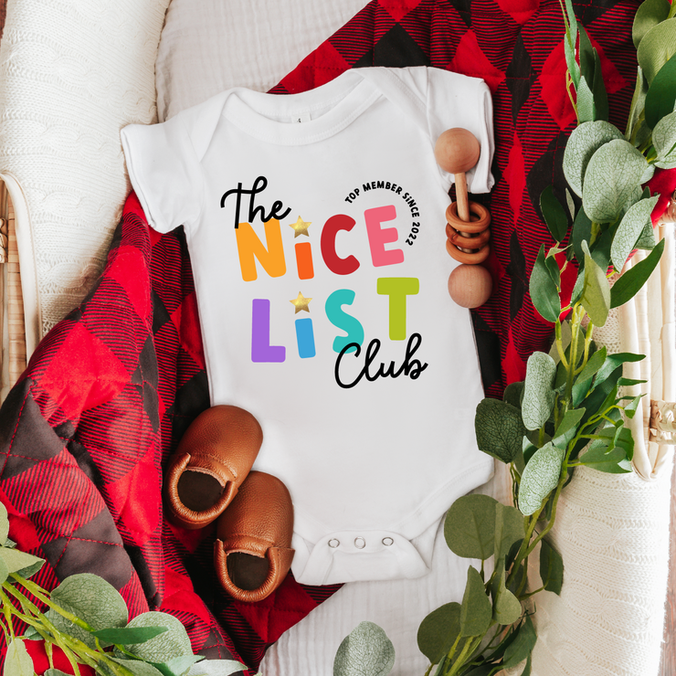 colourful kids nice list vest